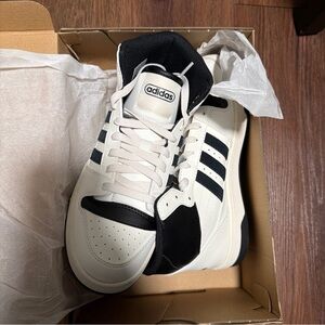 adidas Break Start Mid Womens Basketball Lifestyle Shoes, Cream White Sz 6.5